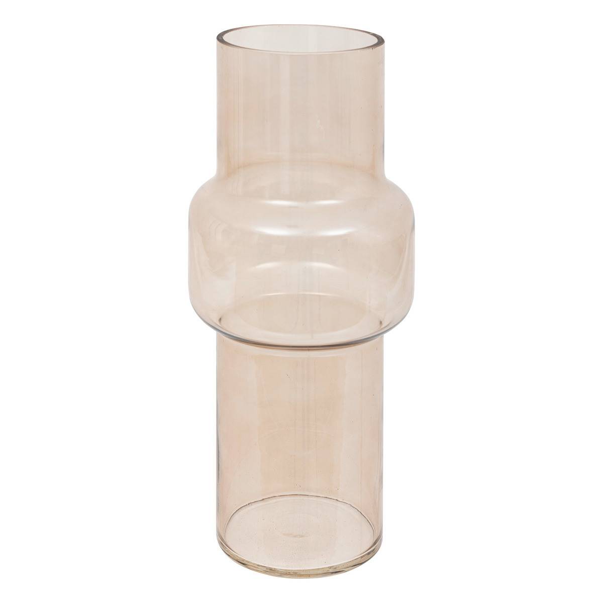 Atmosphera - Vase en verre modelé Rose clair H 30 cm - Image 1