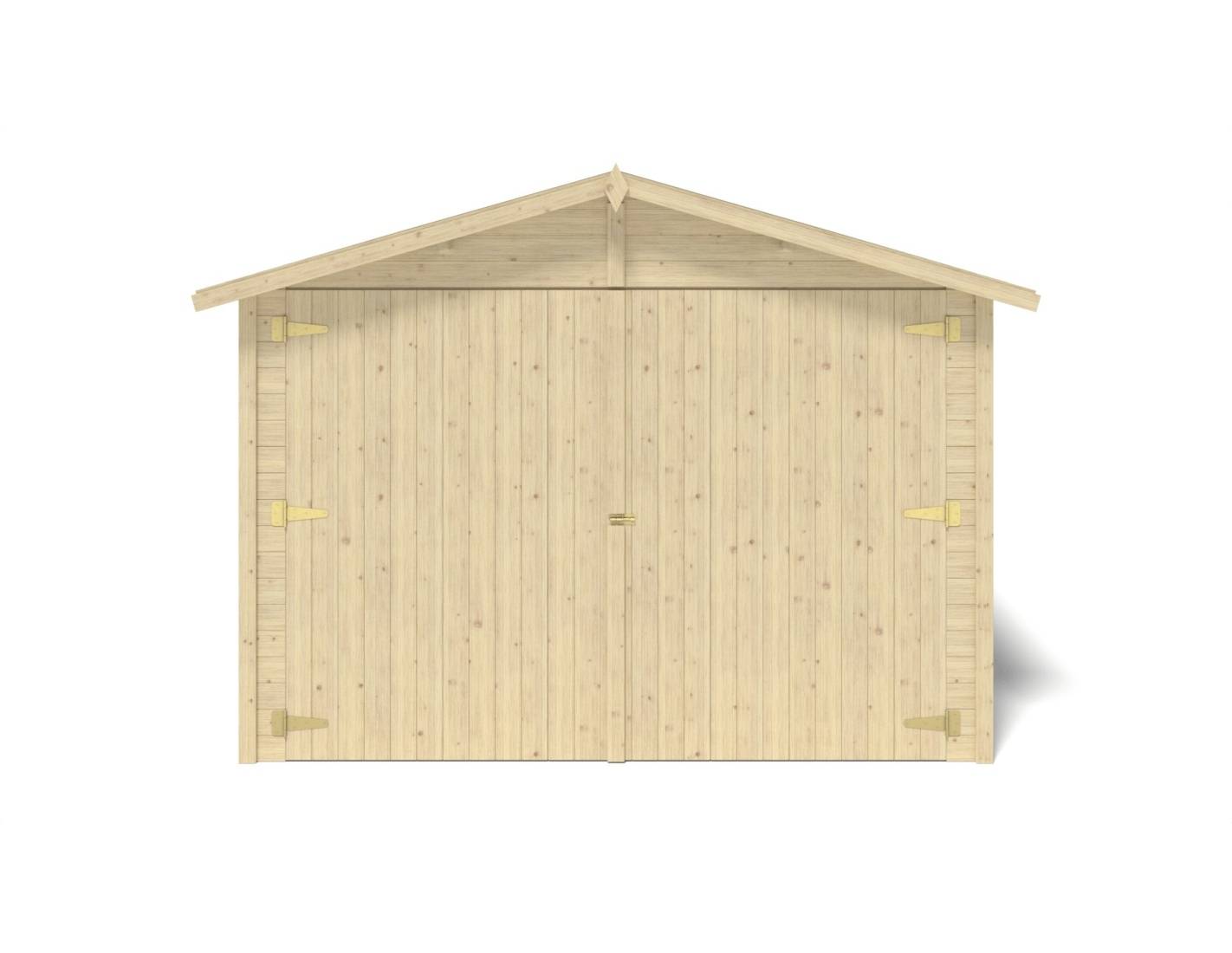 Altanka - Garage en bois - 14.94m2 - 3.05x4.93m - Ep. 18mm - couleur: naturel - GAR28 - ALTANKA - Imagen 3