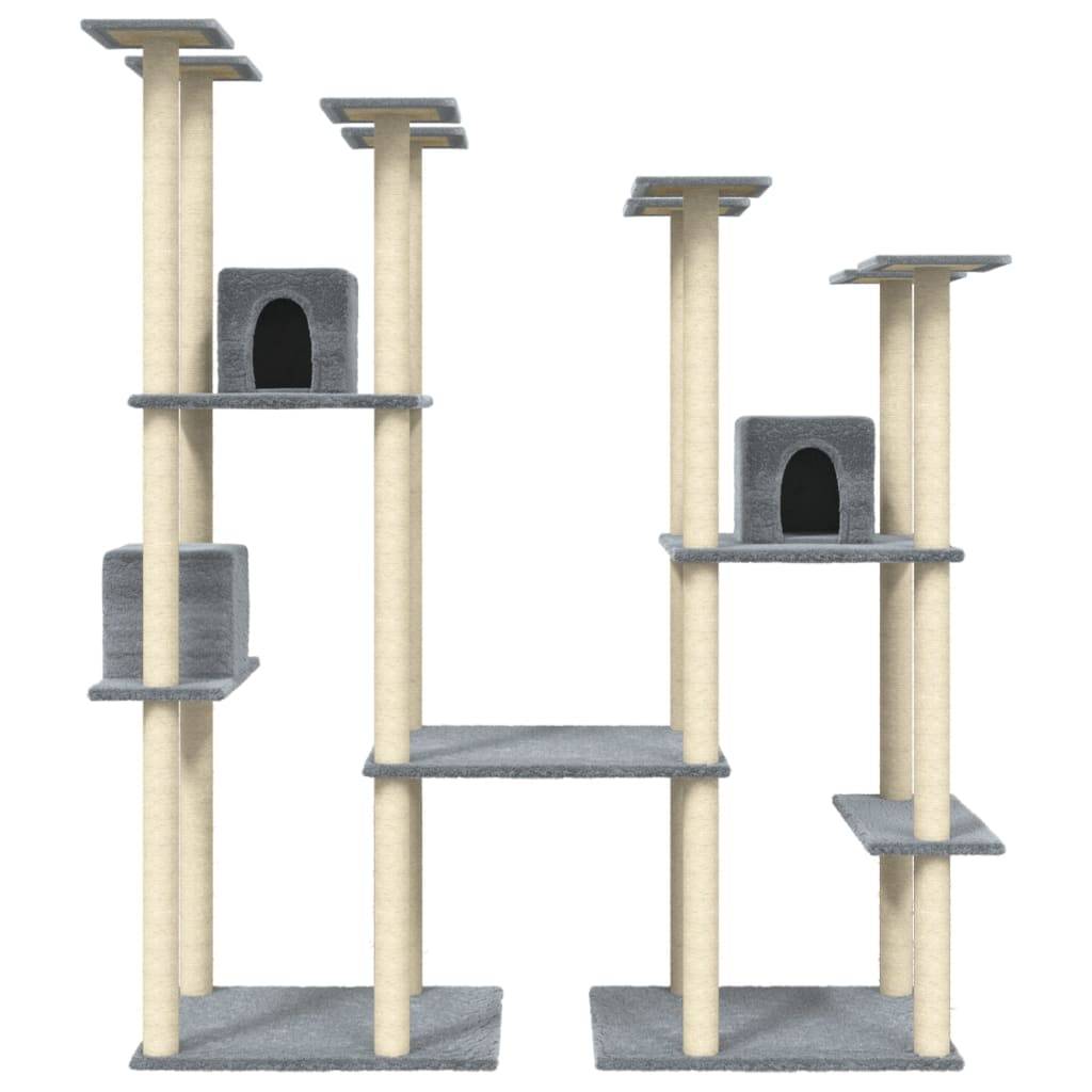 Vidaxl - Arbre à chat avec griffoirs en sisal Gris clair 174 cm vidaXL 171534 - Imagen 8