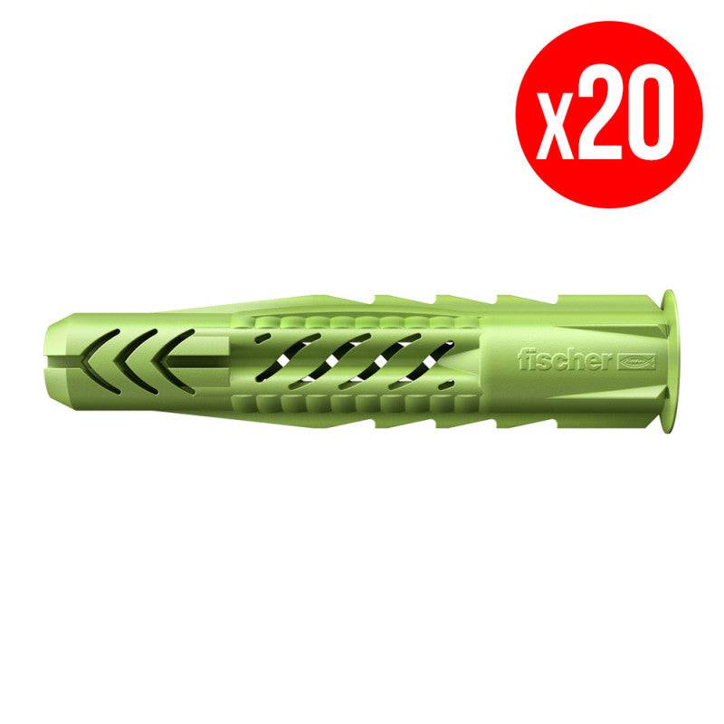 Fischer - Boîte de 20 chevilles universelle UX Green FISCHER 518887 Ø10 x 60 mm sans vis Fischer - Imagen 1