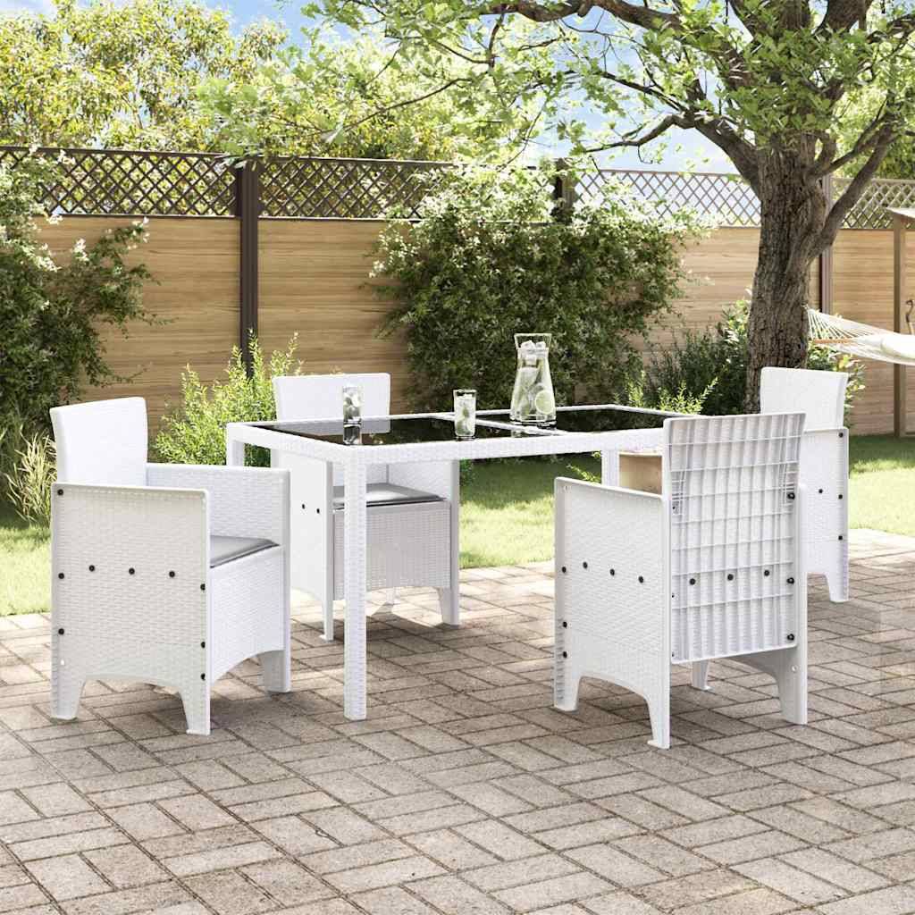 Lot De 4 Chaises De Jardin - Fauteuils De Jardin Blanc 53 x 49 x 85 cm PP - Image 3