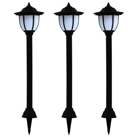 Lampe d'extérieur - Lampe de jardin solaire à LED 3 pcs Noir - Image 2
