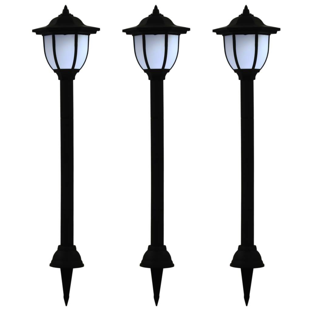 Lampe d'extérieur - Lampe de jardin solaire à LED 3 pcs Noir - Image 2