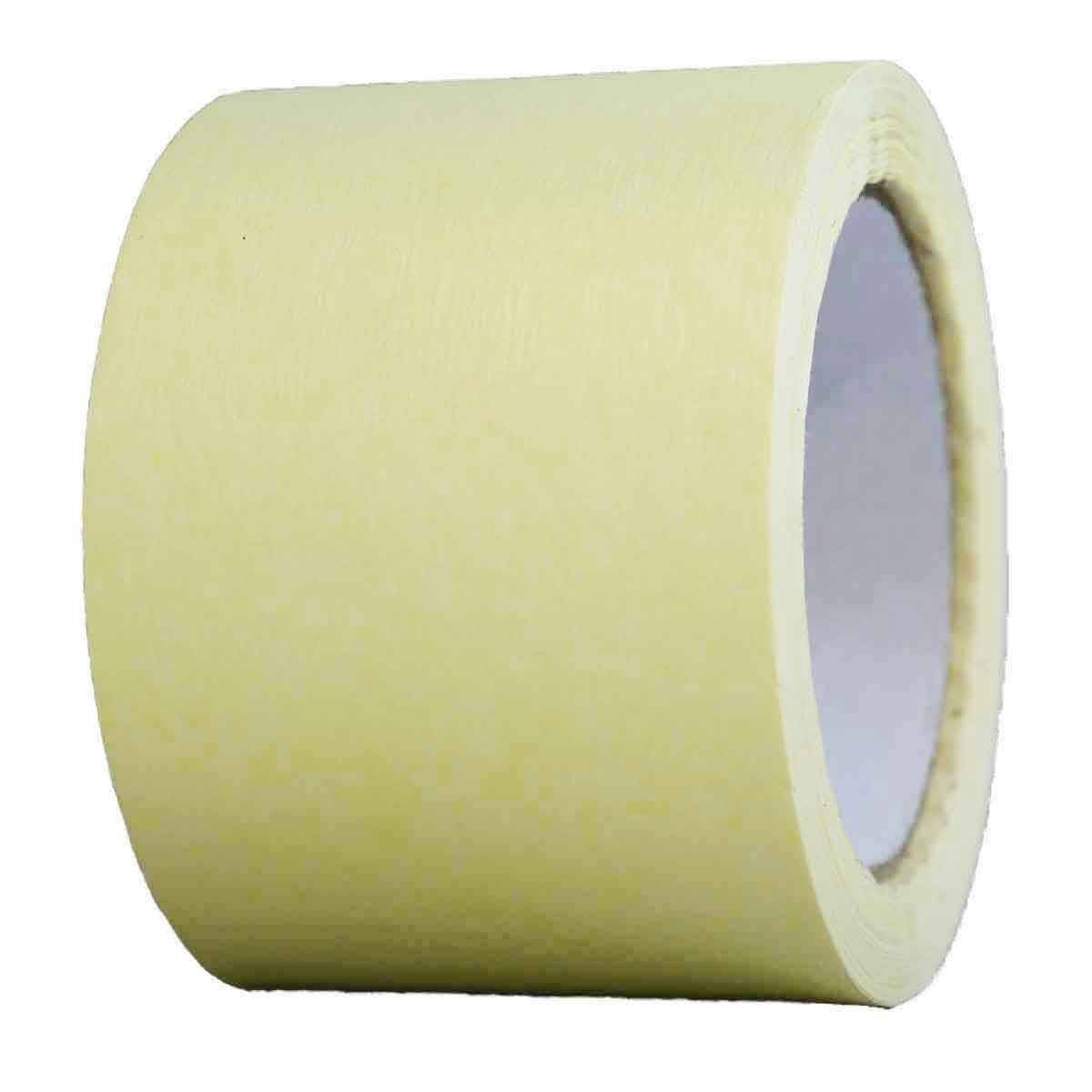 Ruban adhésif de masquage jaune jusqu'à 80° - rouleau adhésif 75 mm x 50 m pour la peinture TECPLAST