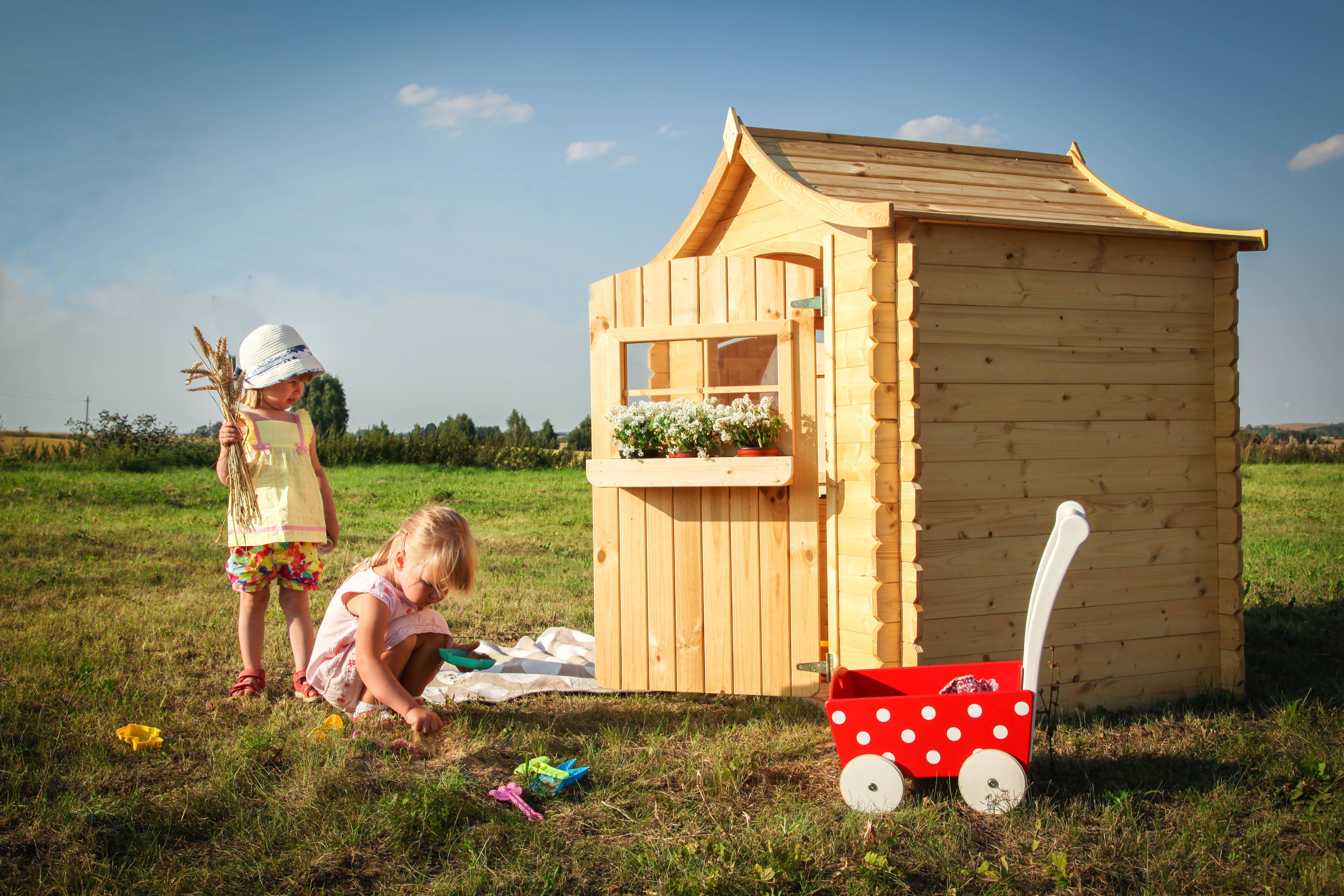 Timbela - Maison en bois pour enfants 112x146xH152 cm / 1.1 m² sans plancher - Maison jardin enfant exterieur bois - 19 mm d’épaisseur - Timbela M550-1 - Image 2