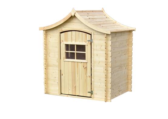 Timbela - Maison en bois pour enfants 112x146xH152 cm / 1.1 m² sans plancher - Maison jardin enfant exterieur bois - 19 mm d’épaisseur - Timbela M550-1 - Image 5
