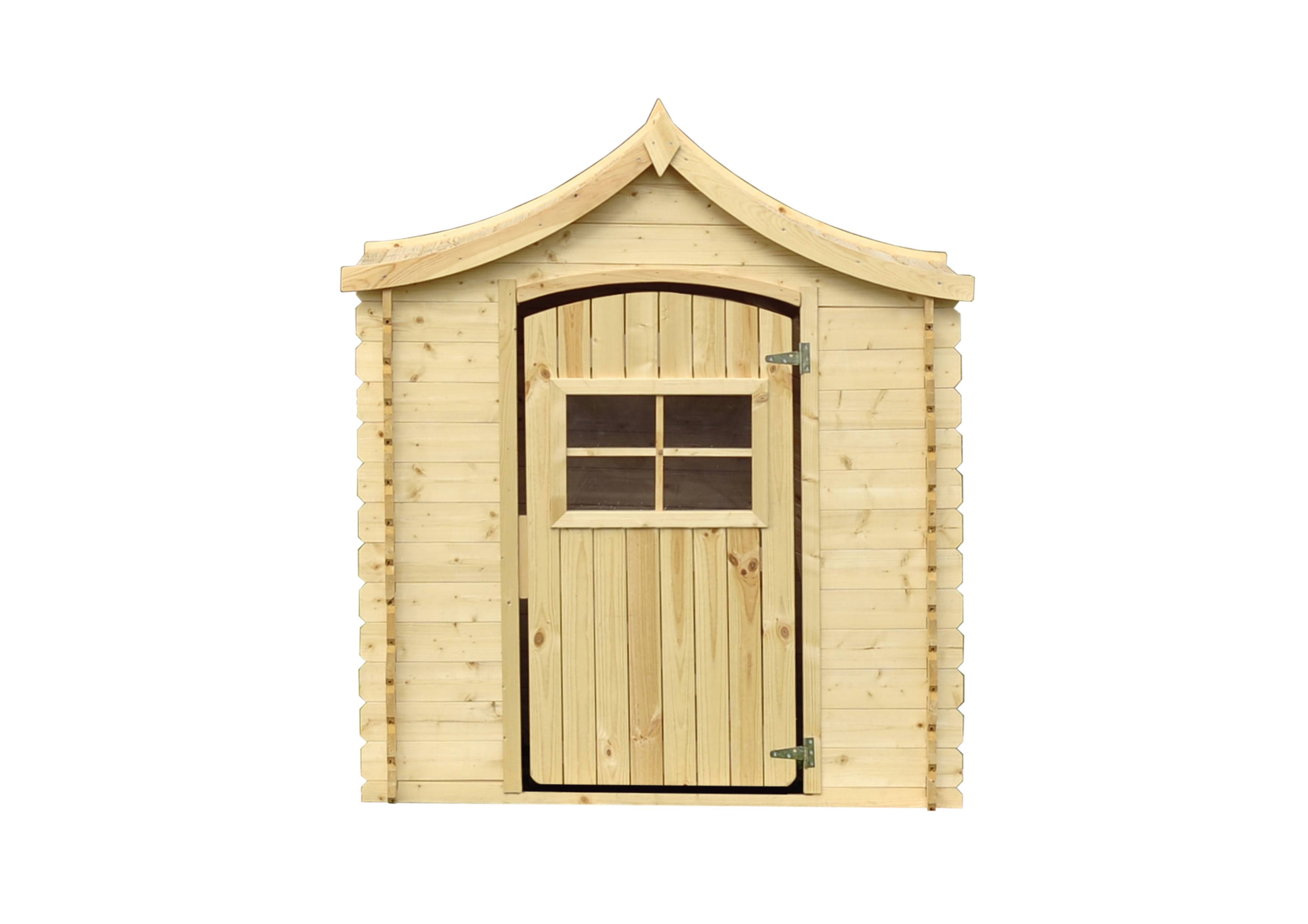 Timbela - Maison en bois pour enfants 112x146xH152 cm / 1.1 m² sans plancher - Maison jardin enfant exterieur bois - 19 mm d’épaisseur - Timbela M550-1 - Image 4