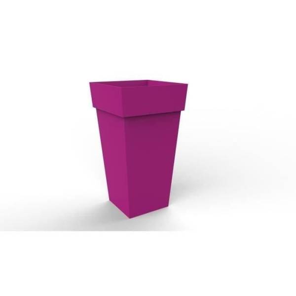 EDA Plastiques - Eda Pot De Fleurs Xxl Toscane - Carre - 43,3 X 43,3 X H 80 Cm - 98 L - Blanc - Image 2