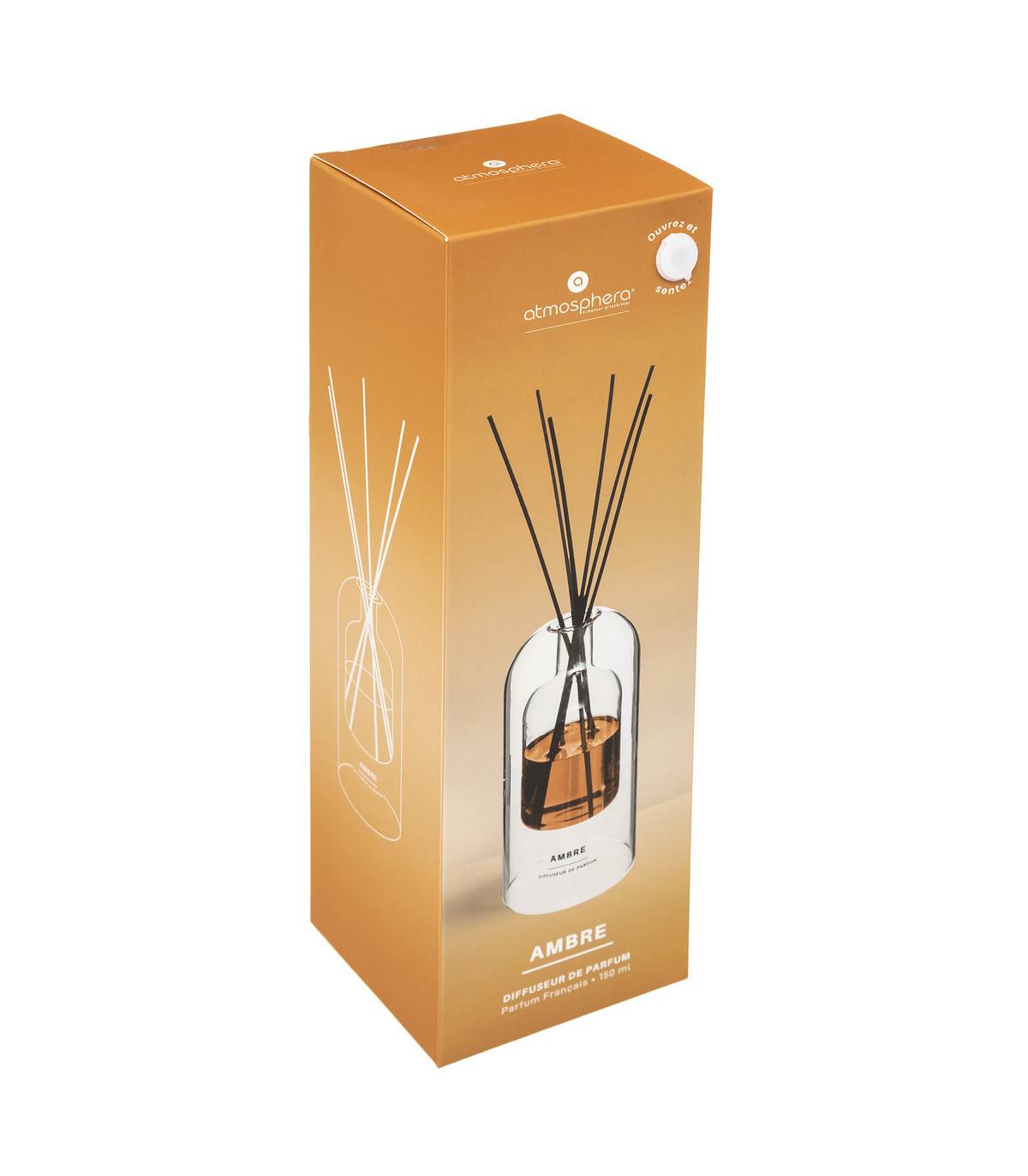 Diffuseur de Parfum Ambre 150 ml avec 6 Bâtonnets - Imagen 2