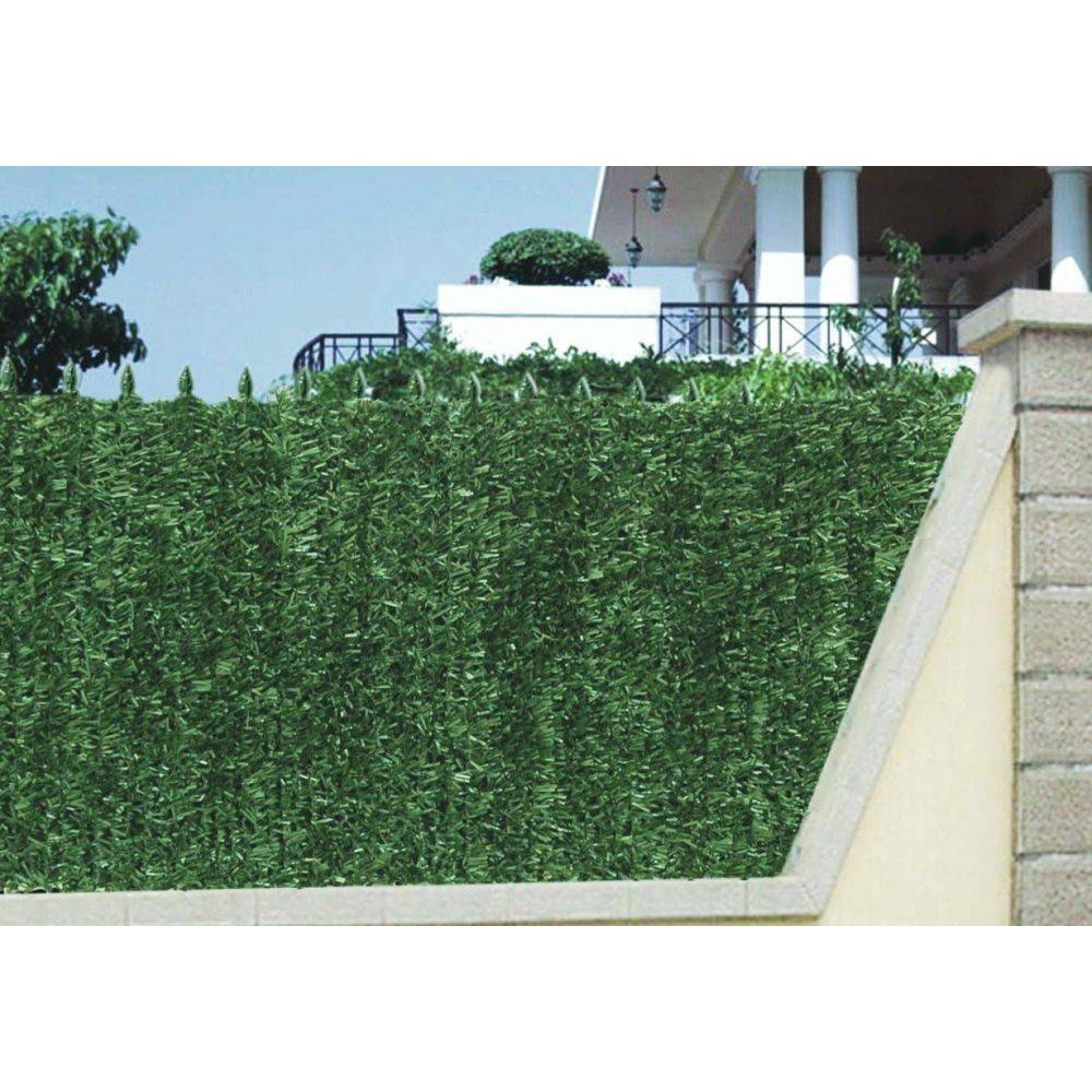 Haie artificielle 126 brins vert sapin en rouleau Ultra 1 x 3 m (Lot de 8) - Imagen 4