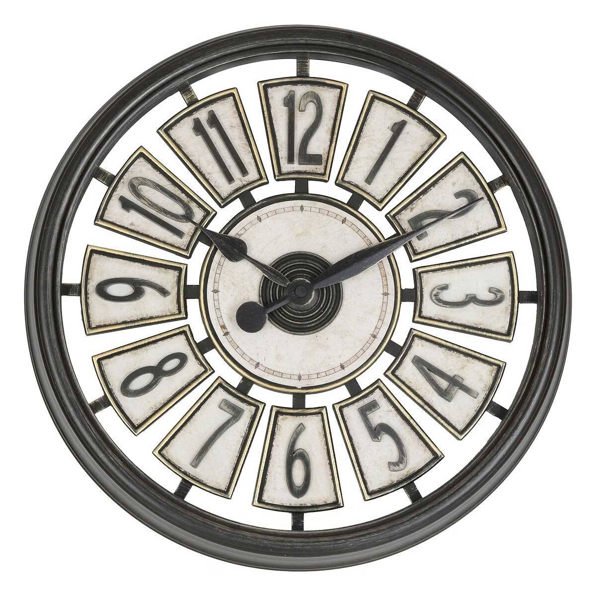 Horloge Murale "Davy" 39cm Marron - Image 1