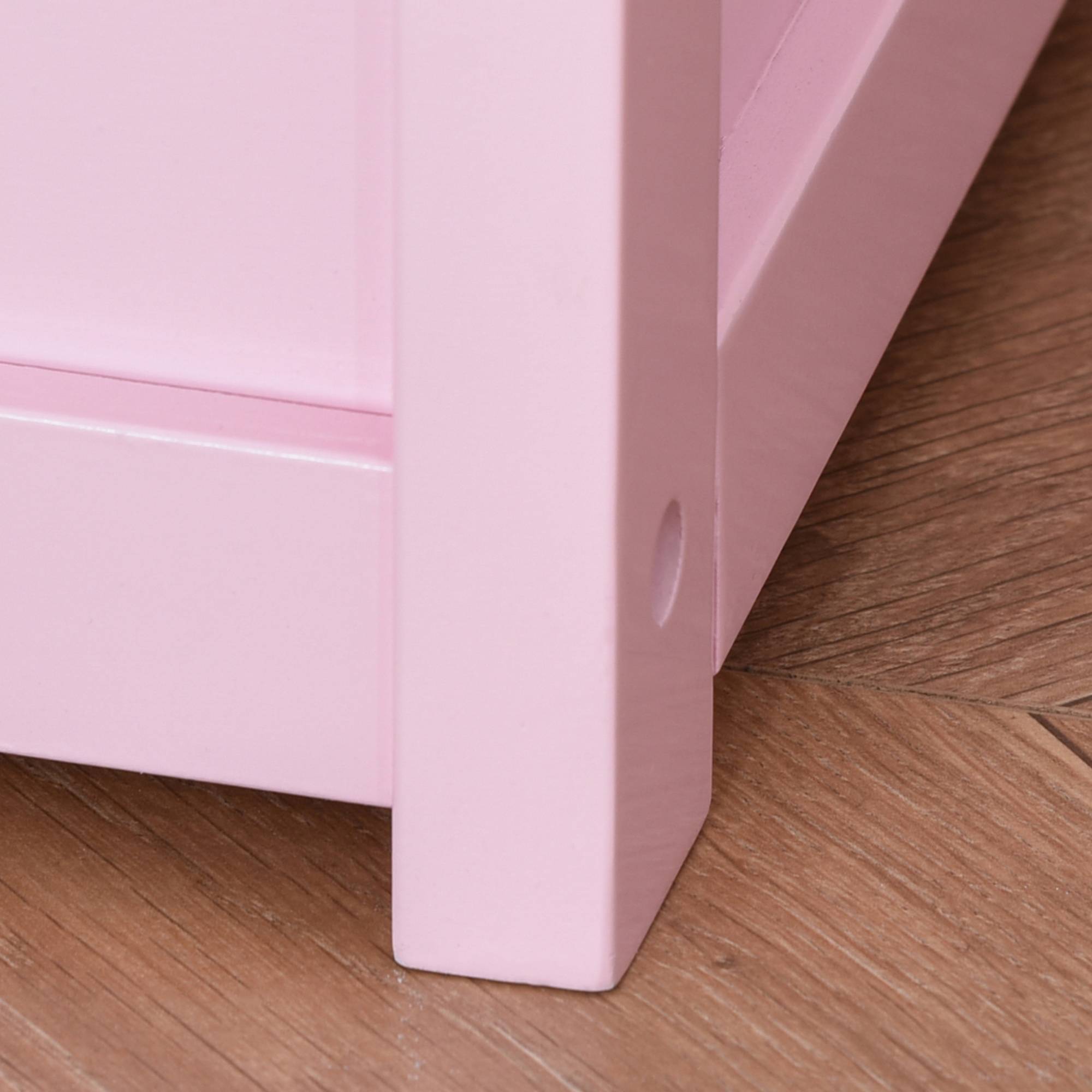 Banc de Rangement Enfant avec Dossier et Couvercle Amorti, 40 kg, Salle de Jeux/Chambre, 60 x 30 x 50 cm, Rose/Blanc - Image 10