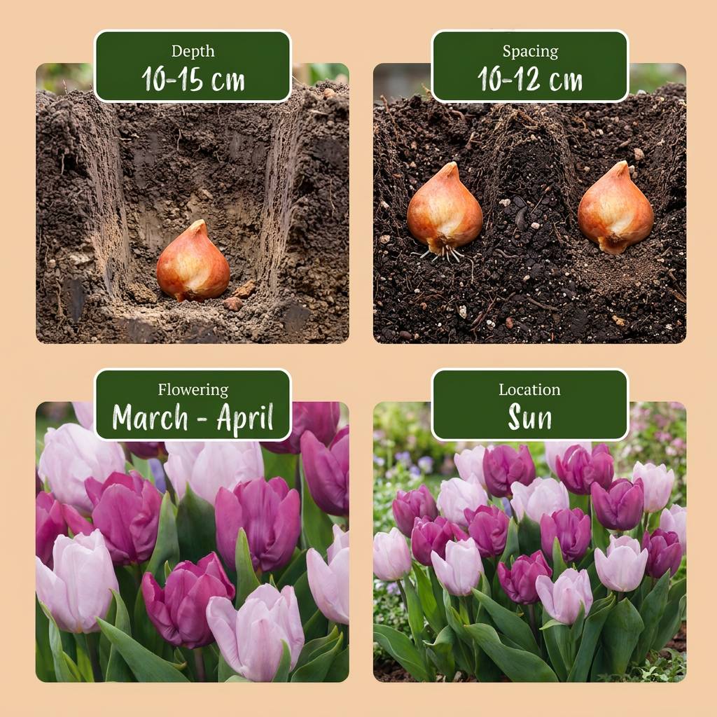 La Green Touch - Tulipe Candy Purple Prince en mélange - 15 bulbes - calibre 11/12 - Image 4