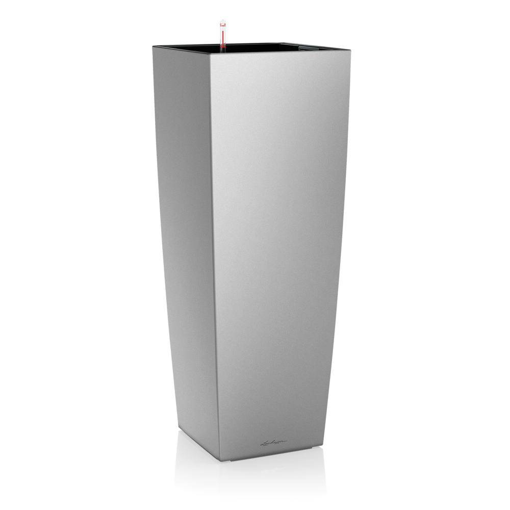 Lechuza - Cubico alto Premium 40 - Kit complet, argent métallisé 105 cm Lechuza - Imagen 1