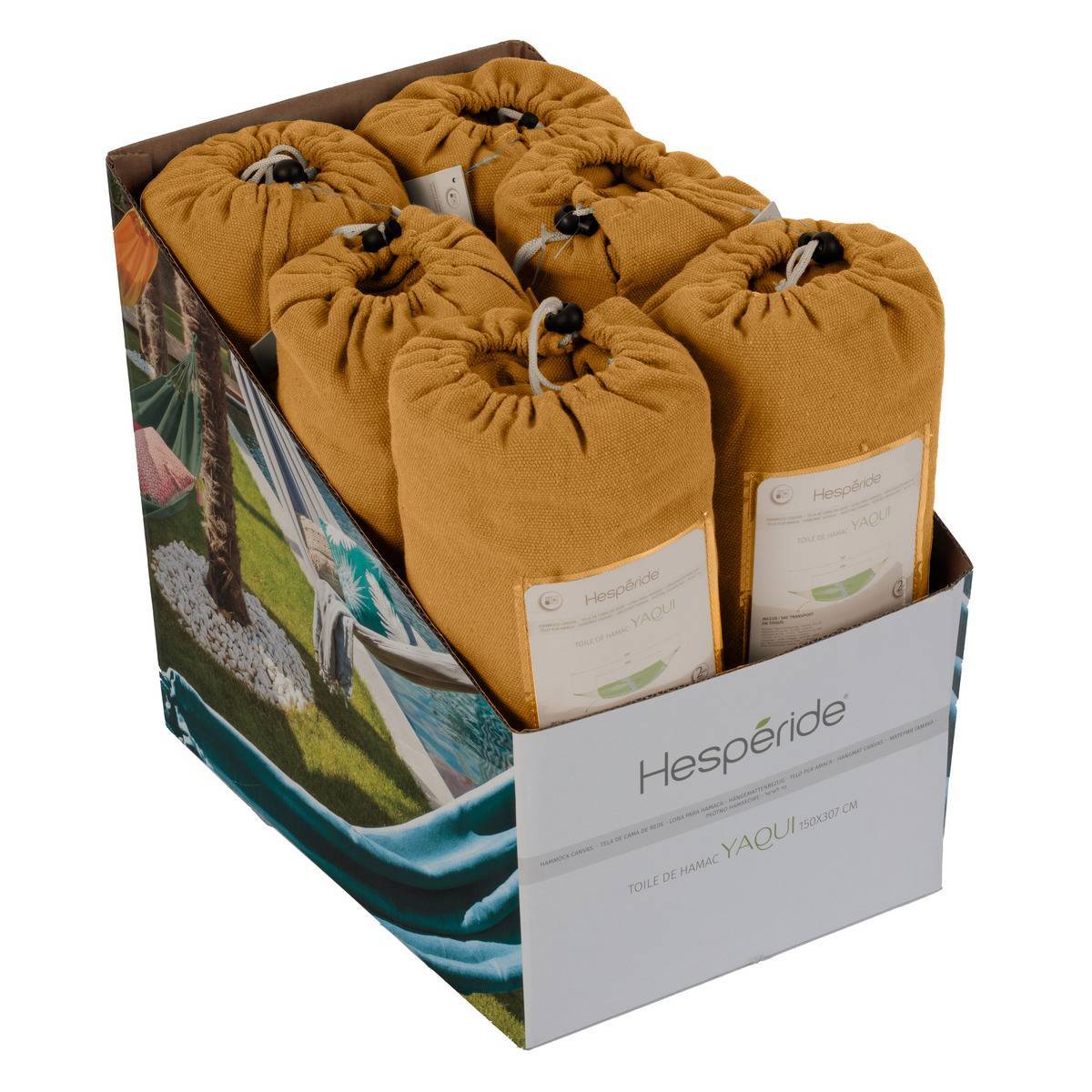 Hesperide - Toile de hamac double "Yaqui" ocre 307x150cm en polyester Hespéride - Imagen 3
