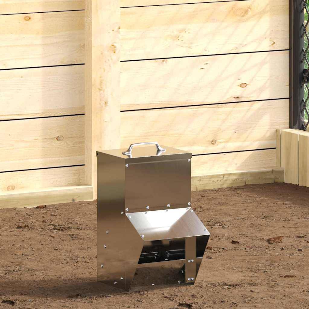 Petit Nourrisseur Galvanisé Poule Durable 2kg Argent - ComfortXL Outdoor Living - Image 1