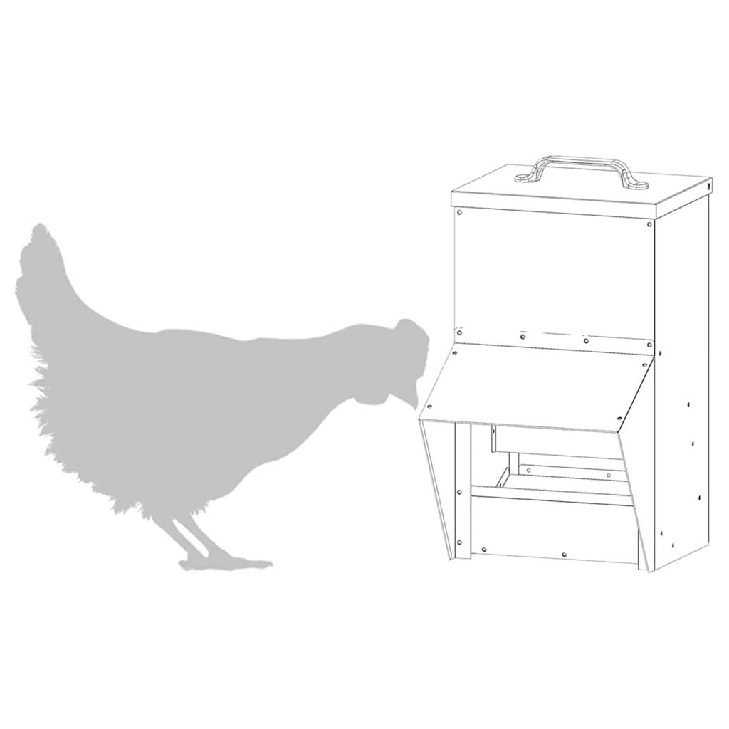Petit Nourrisseur Galvanisé Poule Durable 2kg Argent - ComfortXL Outdoor Living - Image 9
