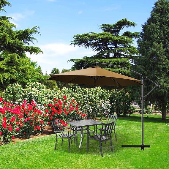 Parasol de jardin Auvent de rechange universel de terrasse, compatible avec un parasol de 2.3m à 8 baleines, auvent uniquement,kaki-Lytech - Image 3