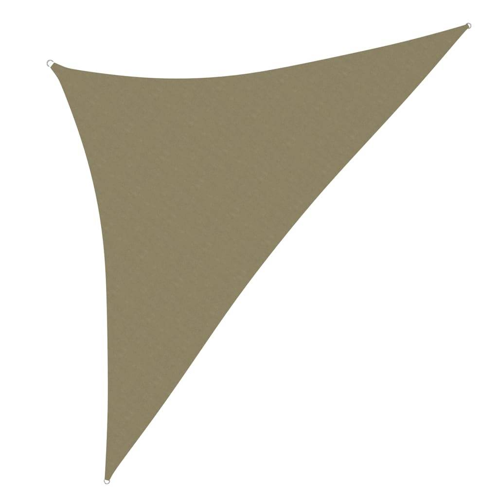 Helloshop26 - Voile d'ombrage parasol tissu oxford triangulaire 4 x 4 x 5,8 m beige - Imagen 1
