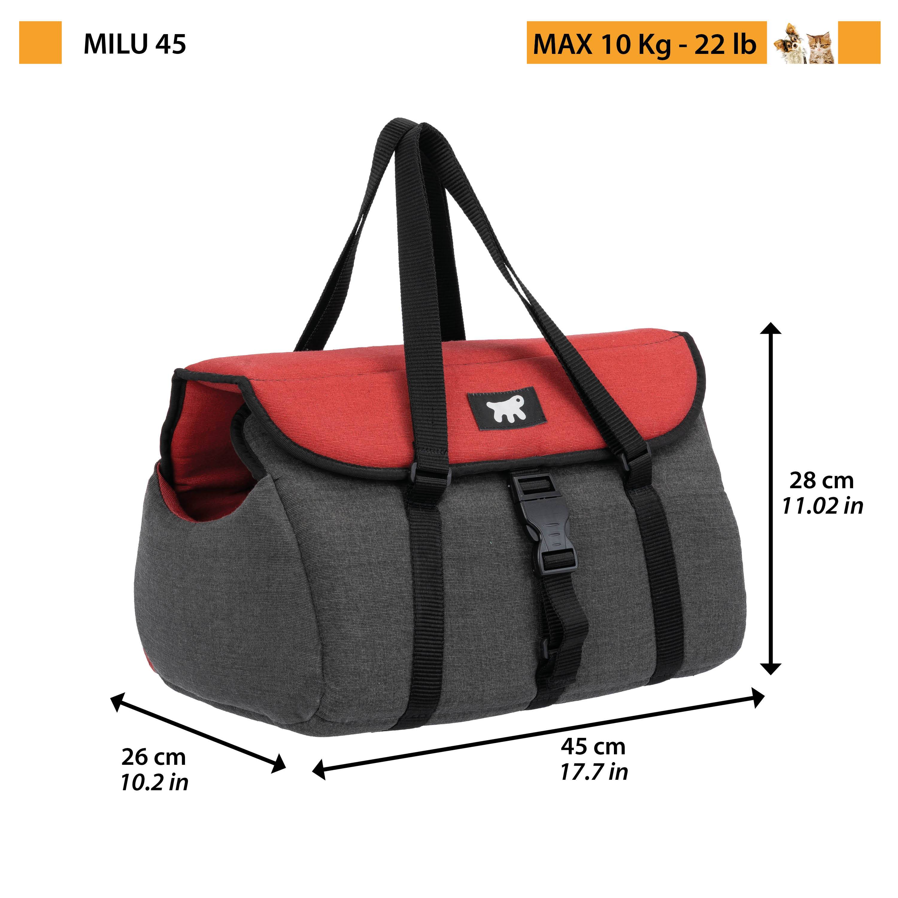 Ferplast - Ferplast Sac de Trasport pour Chat MILU', Caisse de Transport Chat, Sac de Transport Chien, Bandoulière réglable, Sangle de sécurité, jusqu'à 10 Kg, - Imagen 2