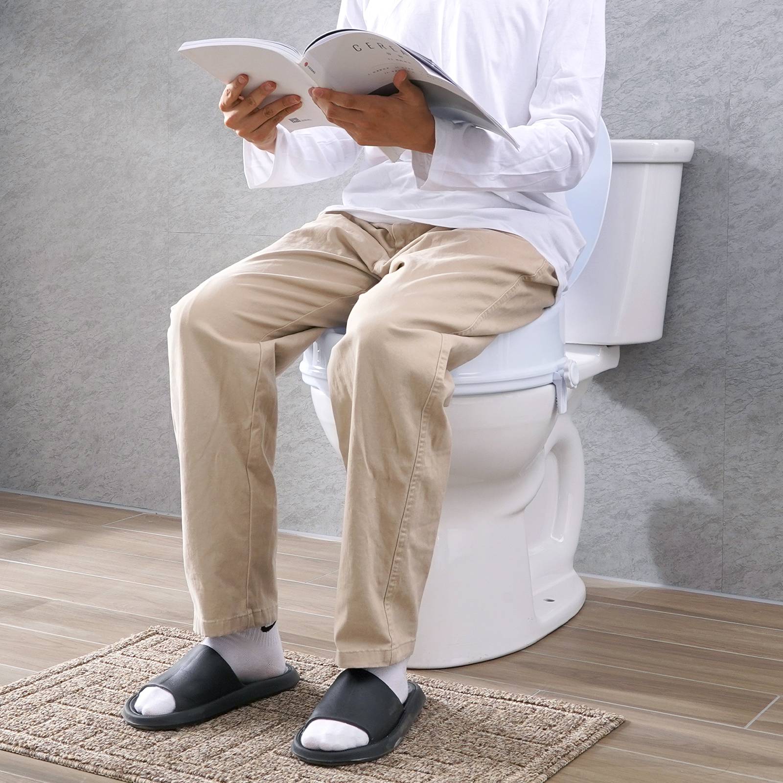 Vevor - VEVOR Rehausseur toilette universel 100 mm haut, charge 136 kg PP, verrouillage tige à vis pour seniors/patients. - Image 8