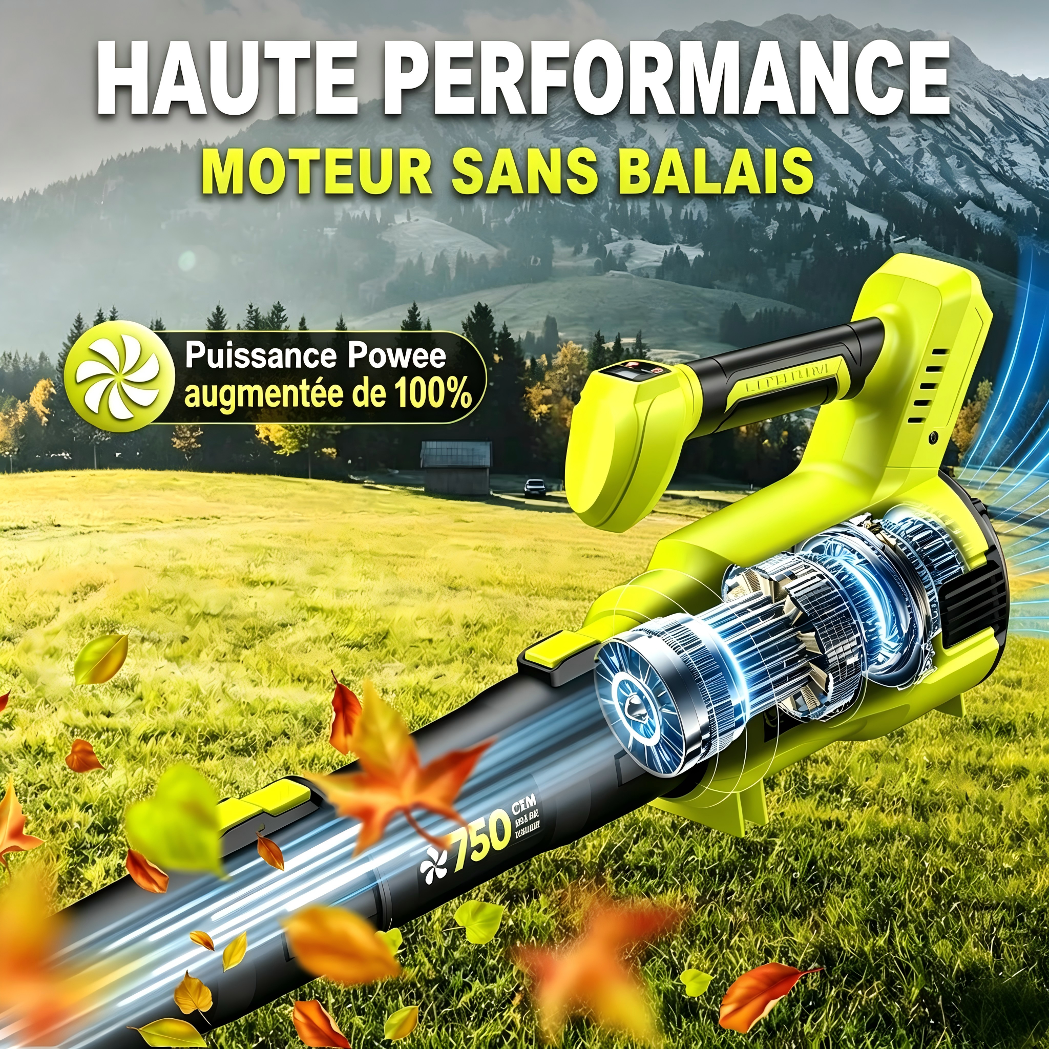 Sans Marque - Souffleur de feuilles sans fil haute puissance 950 W Traumheim - Image 4