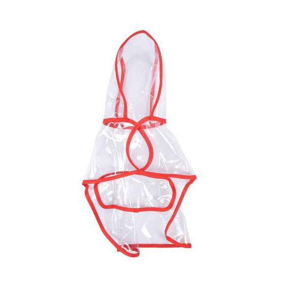 Love Story - Imperméable pour Chien "Transparent" 50cm Rouge - Image 1