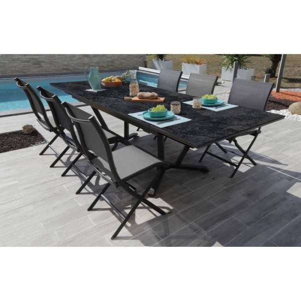 Table de jardin - Rectangulaire - Extensible - Structure en aluminium - Jusqu'a 12 p. - VITA - Proloisirs - Image 5