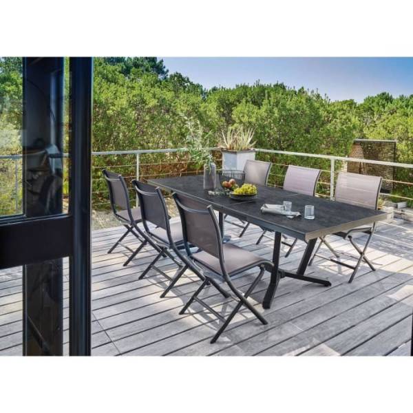 Table de jardin - Rectangulaire - Extensible - Structure en aluminium - Jusqu'a 12 p. - VITA - Proloisirs - Image 2