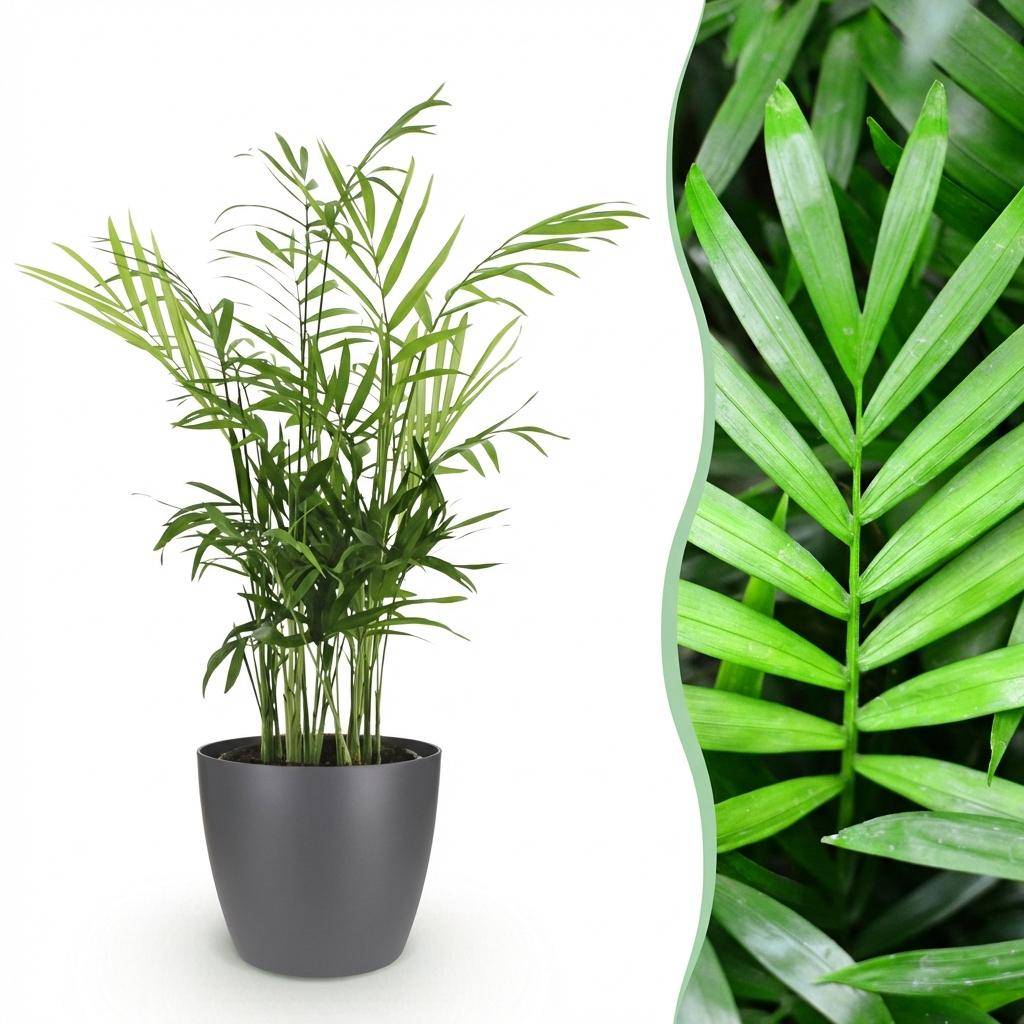 Chamaedorea elegans - Pet-friendly - Pot de 12cm - Hauteur 15cm - 1 plante - Gris - Plantes d'intérieur