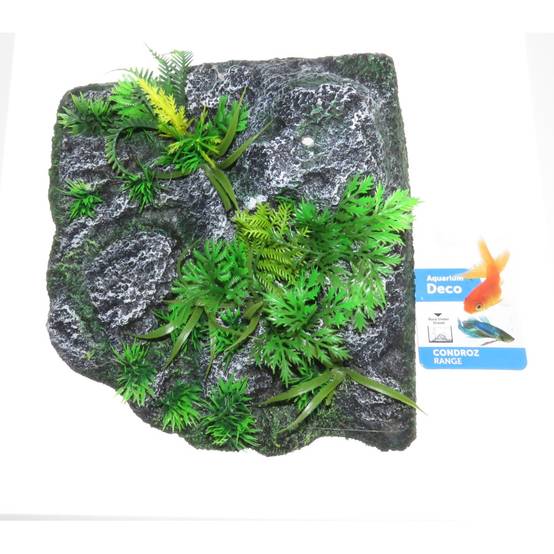 Décoration angle, roche + plante, 23 x 22 x 8,5 cm, aquarium. - Image 6