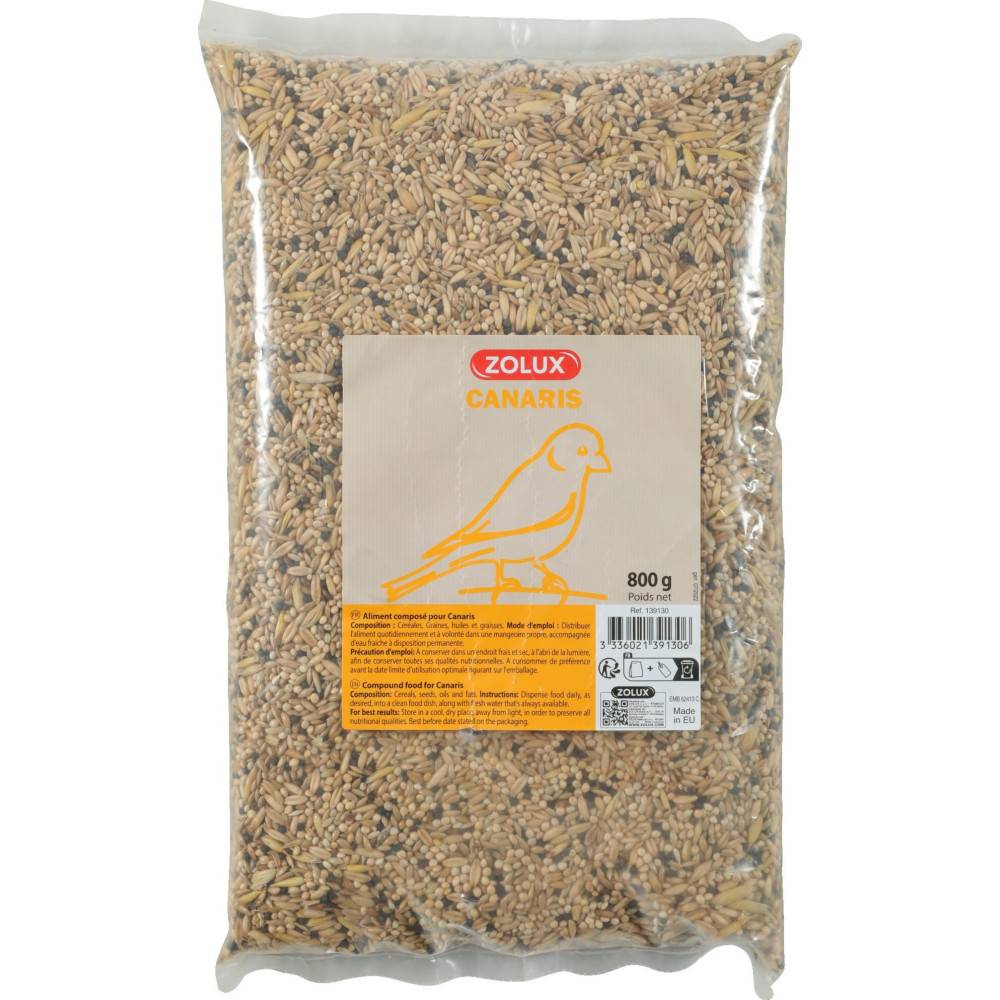 Zolux - Graines pour canaris sac de 800 g pour oiseaux