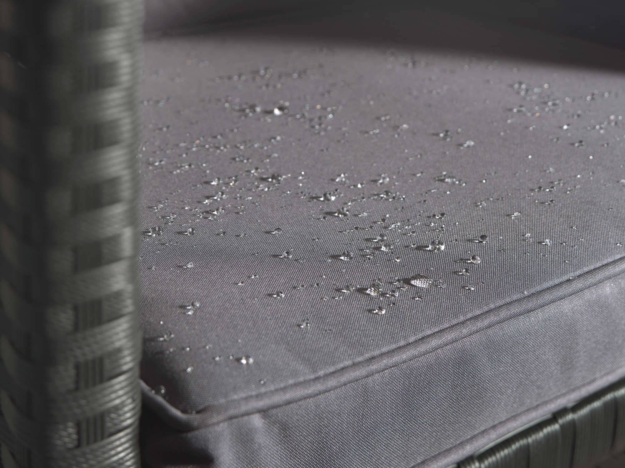 Best Mobilier - Fira - Salon de jardin encastrable 10 places - en résine tressée - Noir avec coussins gris + housse de protection - Best Mobilier - Imagen 5