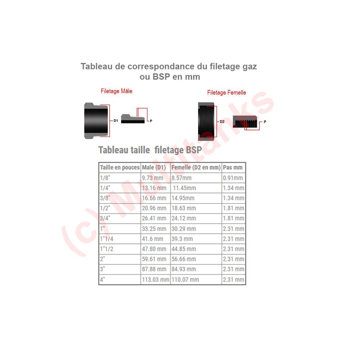 Codital - Mamelon réduit male femelle en laiton - Ø A: 3/4'' | Ø B: 1/4'' - Imagen 3