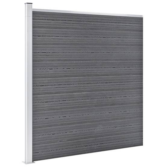 Clôture de jardin WPC Gris 353 x 186 cm - PANGIVO - Image 2