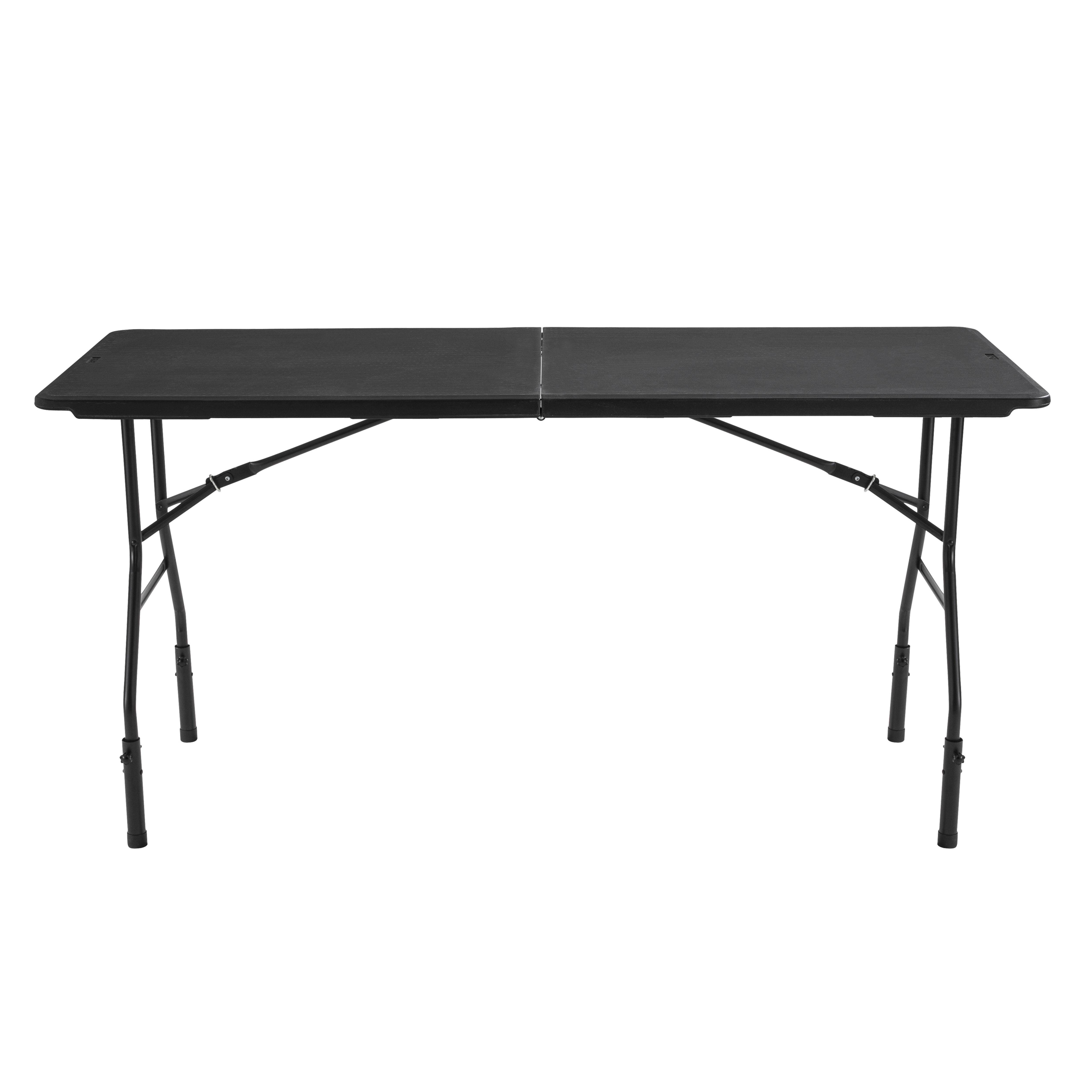 Oviala - Table pliante noire avec 4 réhausses - Oviala - Imagen 2