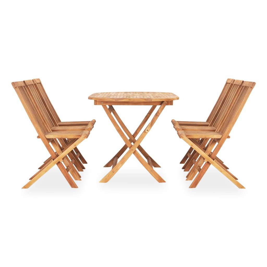 Vidaxl - Ensemble à manger d'extérieur pliable 7 pcs Bois solide de teck vidaXL 3059968 - Imagen 2
