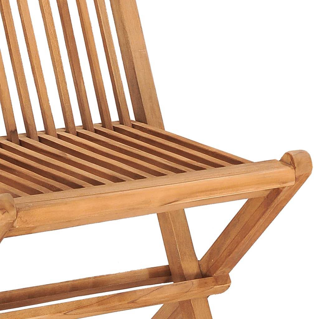Vidaxl - Ensemble à manger d'extérieur pliable 7 pcs Bois solide de teck vidaXL 3059968 - Imagen 5
