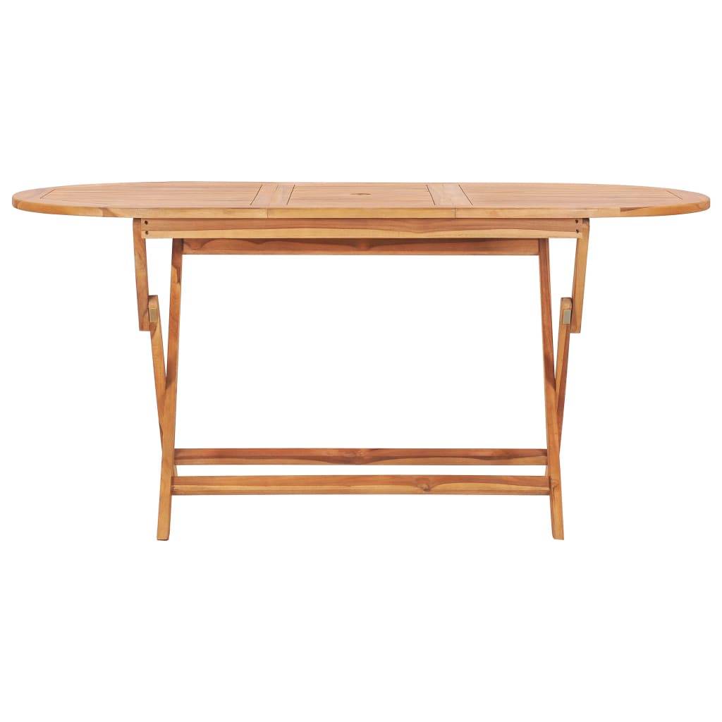Vidaxl - Ensemble à manger d'extérieur pliable 7 pcs Bois solide de teck vidaXL 3059968 - Imagen 8