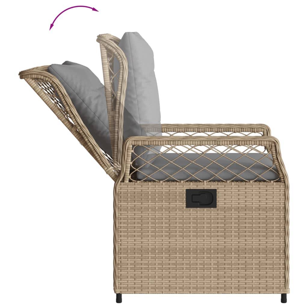 Chaise bois composite 2 places rotin beige  55 x 60 x 93 cm  - Prolenta premium  p3131.9 - Image 8