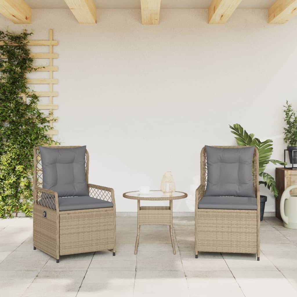 Chaise bois composite 2 places rotin beige  55 x 60 x 93 cm  - Prolenta premium  p3131.9 - Image 3