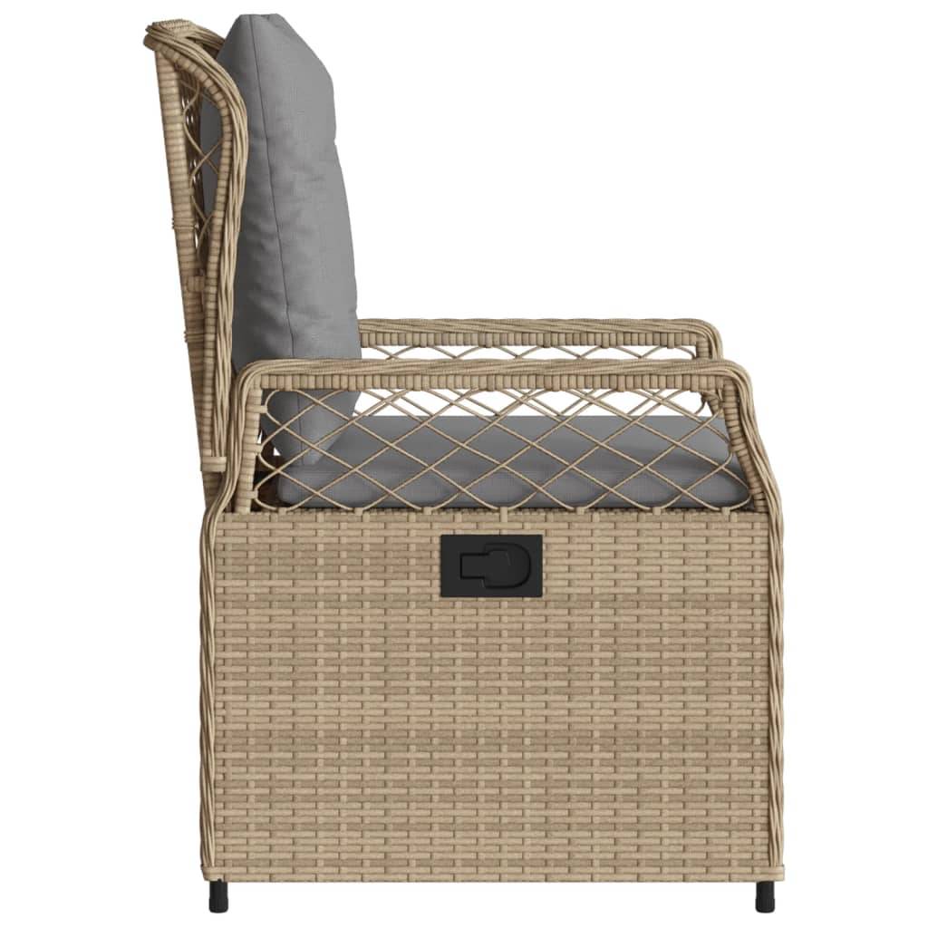 Chaise bois composite 2 places rotin beige  55 x 60 x 93 cm  - Prolenta premium  p3131.9 - Image 6