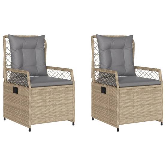Chaise bois composite 2 places rotin beige 55 x 60 x 93 cm - Prolenta premium p3131.9 - Image 1