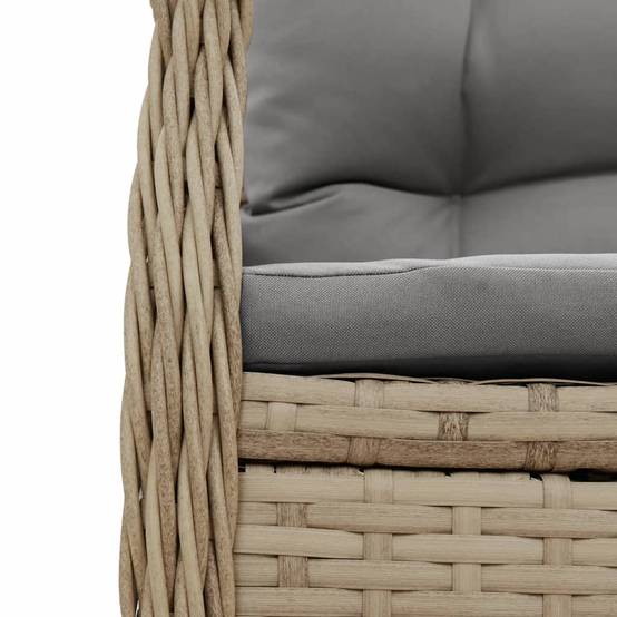 Chaise bois composite 2 places rotin beige 55 x 60 x 93 cm - Prolenta premium p3131.9 - Image 9