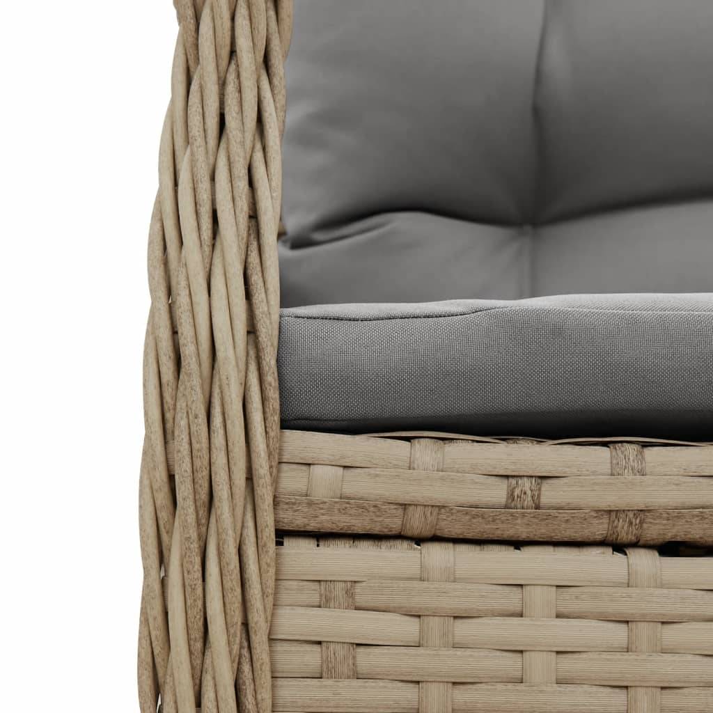 Chaise bois composite 2 places rotin beige  55 x 60 x 93 cm  - Prolenta premium  p3131.9 - Image 9