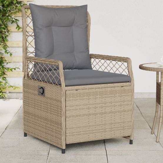 Chaise bois composite 2 places rotin beige 55 x 60 x 93 cm - Prolenta premium p3131.9 - Image 2