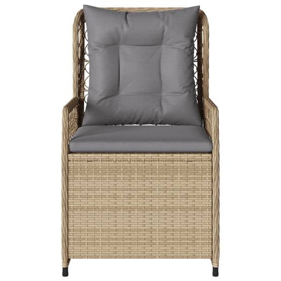 Chaise bois composite 2 places rotin beige 55 x 60 x 93 cm - Prolenta premium p3131.9 - Image 5