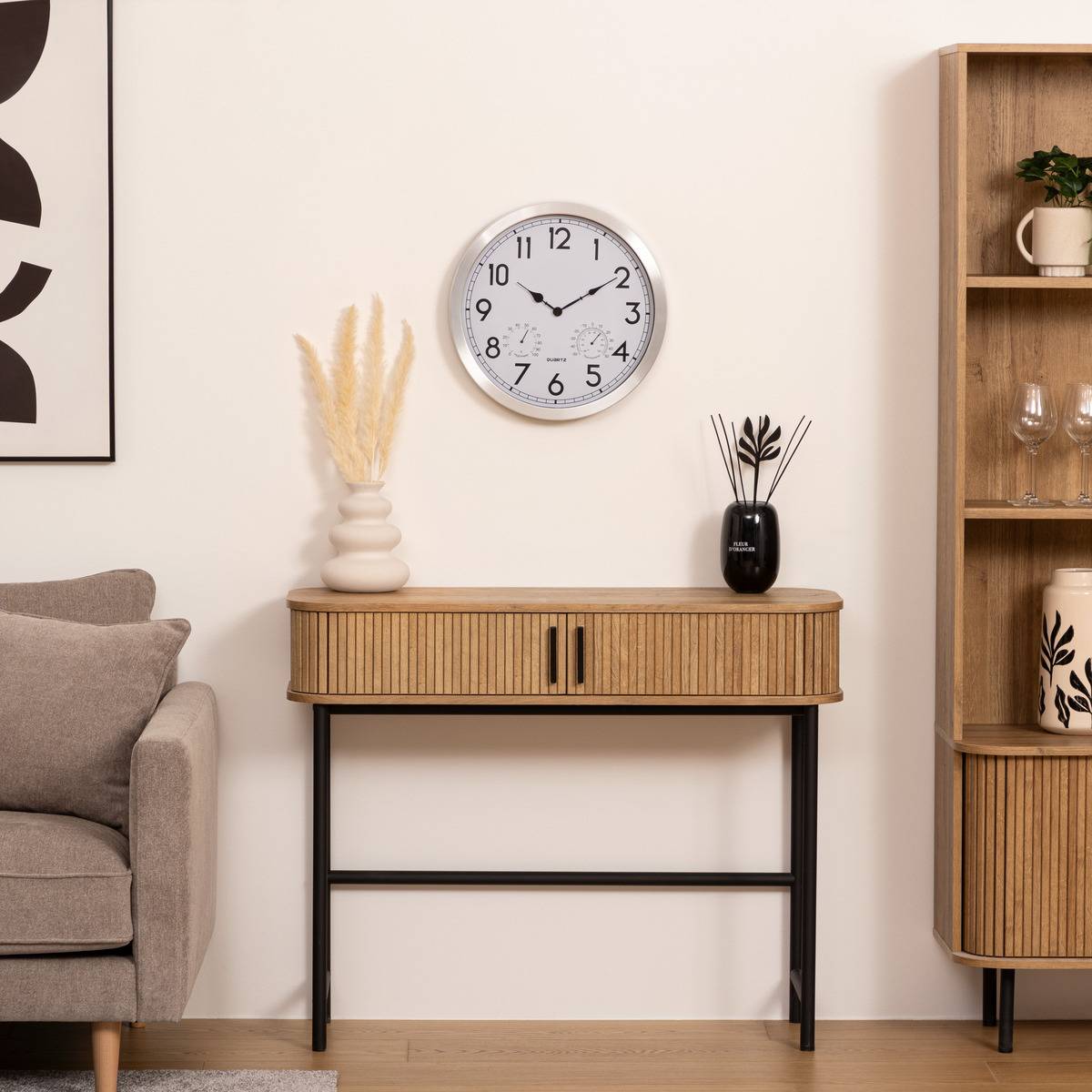 Atmosphera - Horloge "Olga" d'extérieur argent D40cm - Atmosphera Créateur d'intérieur - Imagen 1