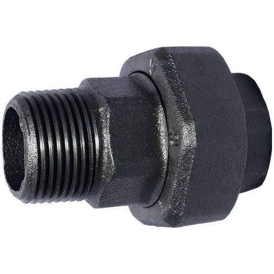 Raccord Union à Portée Conique Mâle-Femelle en Fonte Malléable à Cœur Noir - 4'' - Image 1