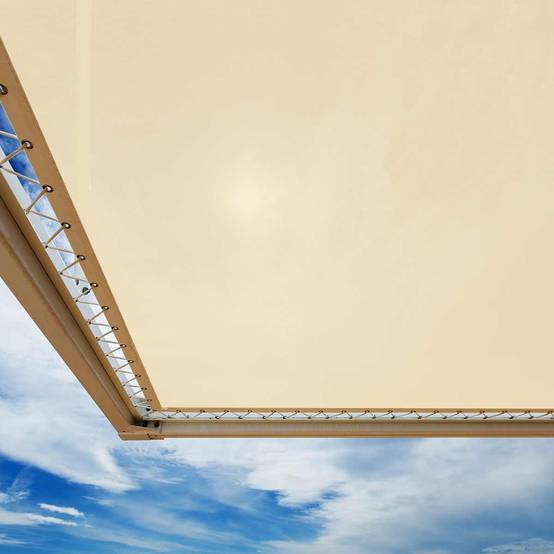 Bâche pour Carport Ivoire 4x5 m Protection Solaire XP680M2CP - Garantie 15 ans - Pour abri de voiture - Made in France TECPLAST - Imagen 7